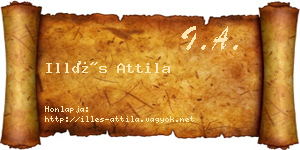 Illés Attila névjegykártya